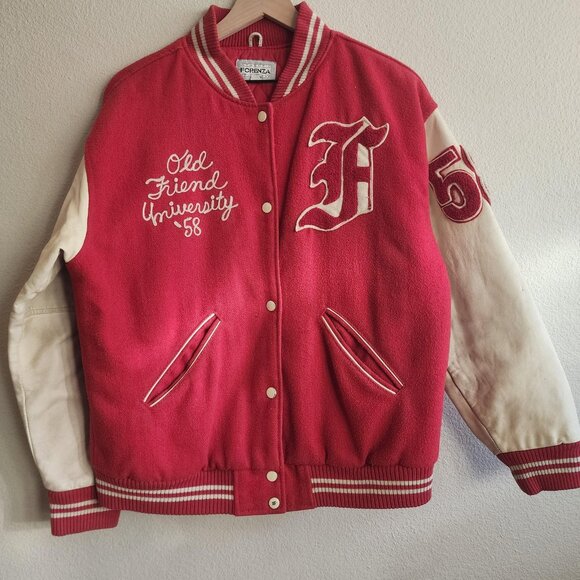 Vintage Forenza Jacket Mens Medium Old Friend University 58 Varsity 80s - Picture 1 of 16